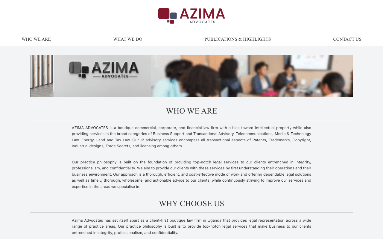 Azima Advocates screenshot 2